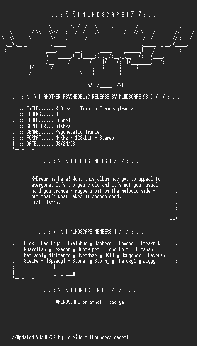 NFO file for X-Dream_-_Trip_to_Trancesylvania-MS