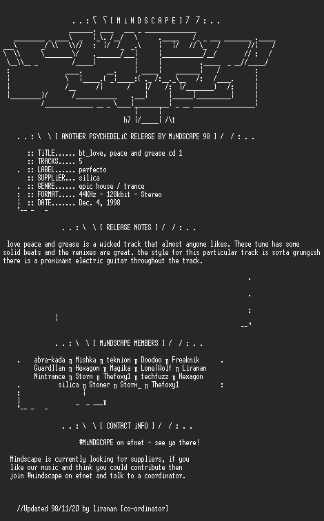 NFO file for BT_-_love_peace_and_grease_(single)_cd1-MS