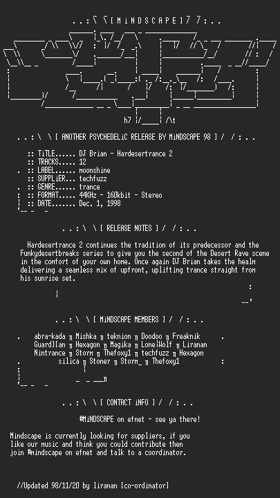 NFO file for Dj_brian_-_hardesertrance_2-MS