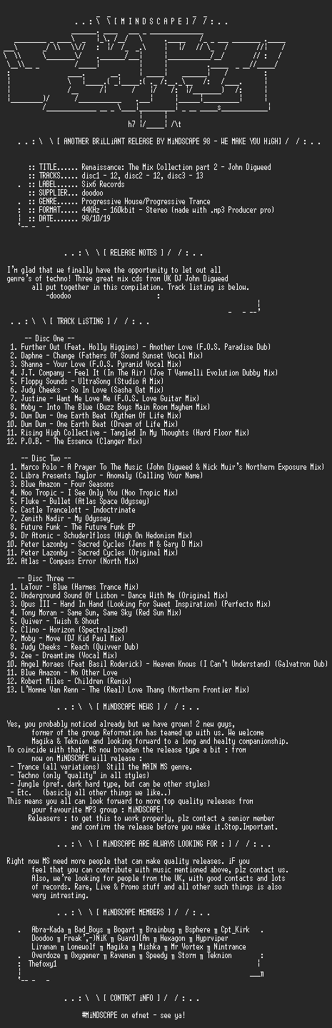 NFO file for John_Digweed_-_Renaissance_the_mix_part_2-MS