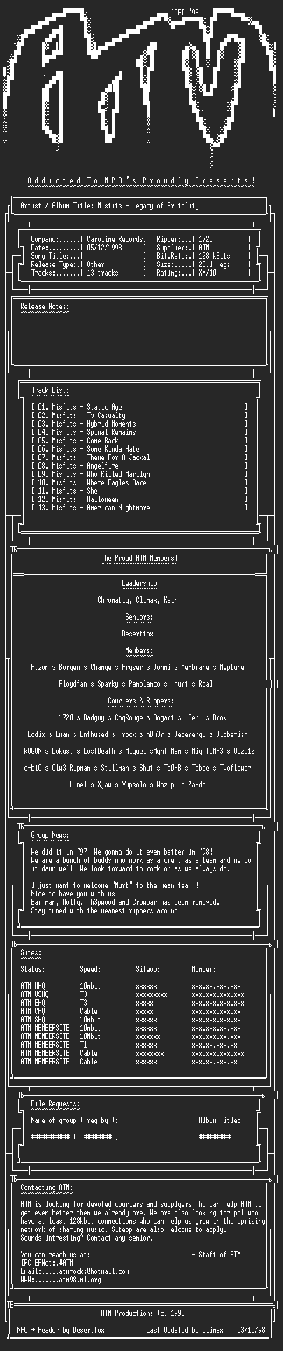 NFO file for Misfits_-_Legacy_of_Brutality_-_ATM