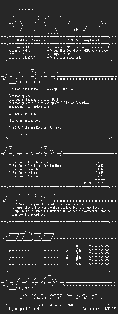 NFO file for And_One-Monotonie_EP-AMOK