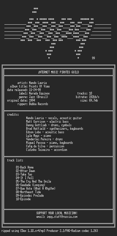 NFO file for Nando.Lauria--Points.Of.View-(1994)-iMPG