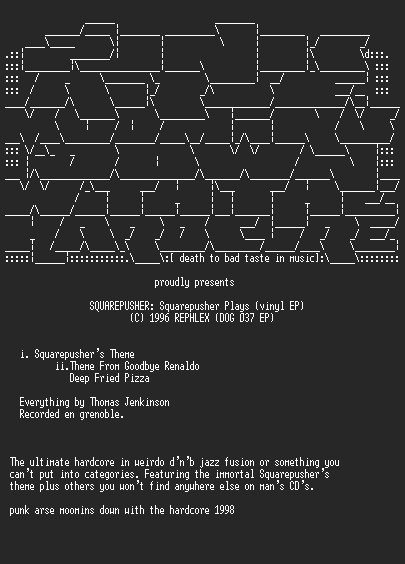 NFO file for Squarepusher_-_Squarepusher_Plays_EP-PAM