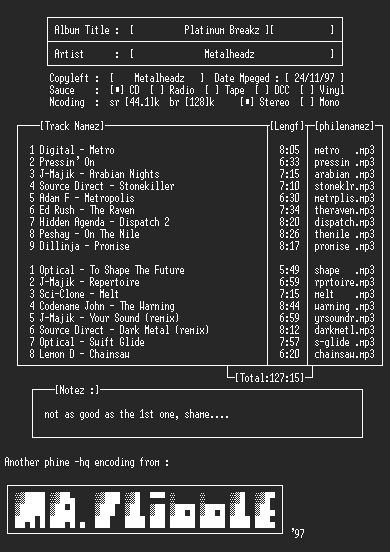 NFO file for Metalheadz-Platinum_Breakz_II-MF