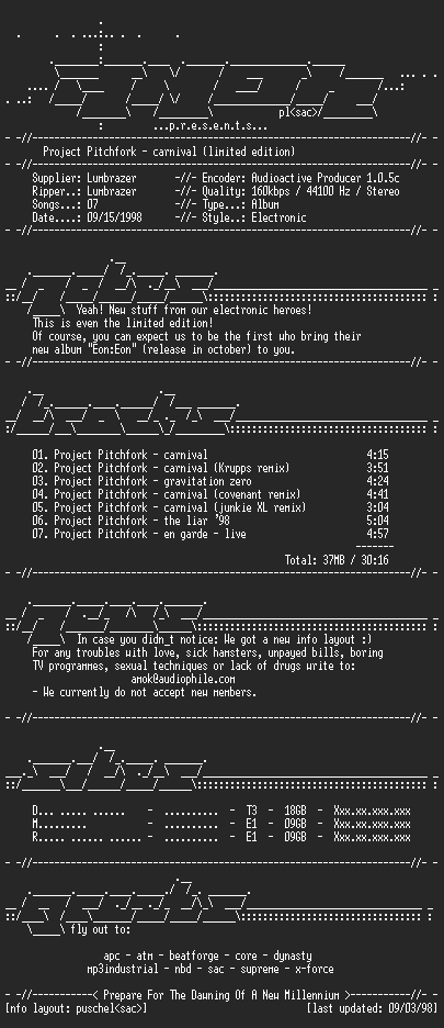 NFO file for Project_Pitchfork-Carnival-(limited.edition)-AMOK