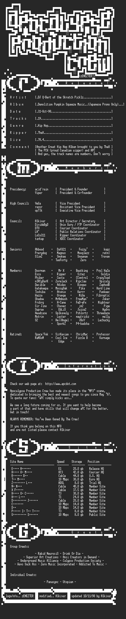 NFO file for Dj_q-bert-demolition_pumpkin_squeeze-apc-thex