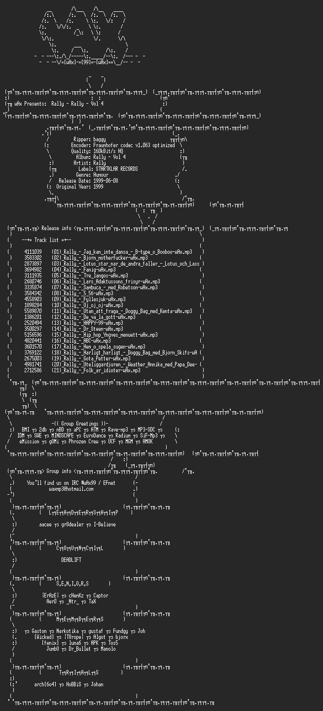 NFO file for Rally_-_Vol_4_(1999)-WAX