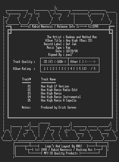 NFO file for Redman_and_Method_Man-How_High-RNS