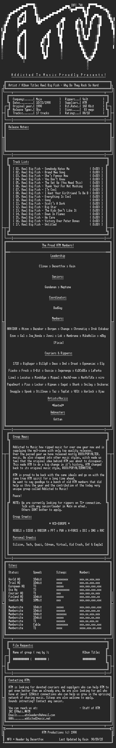 NFO file for Reel_Big_Fish_-_Why_Do_They_Rock_So_Hard_(1998)_-_ATM