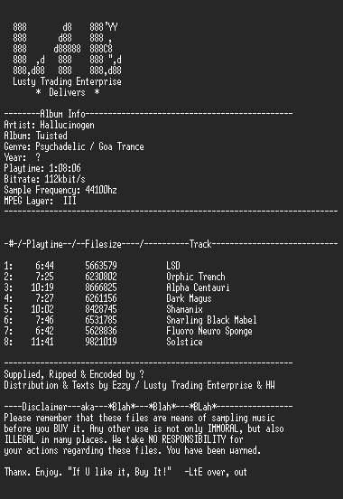 NFO file for Hallucinogen_-_Twisted_-_LtE