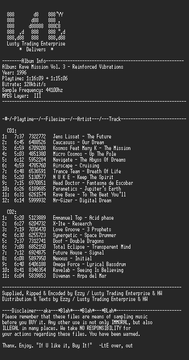 NFO file for Rave_Mission_Vol_3_-_Reinforced_Vibrations_-_LtE