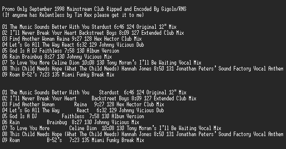 NFO file for Promo_Only-Mainstream_Club-September_1998-RNS