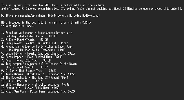 NFO file for RNS_December_Club_Mix-1998-RNS