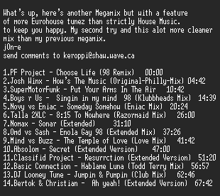 NFO file for RNS_Presents-Christmas_EuroHouse_Mix_1998_(Mixed_by_jOn-e)-RNS