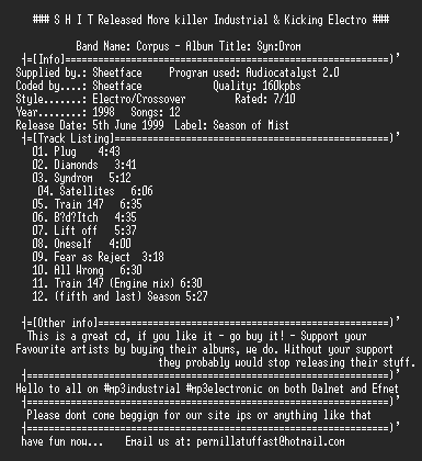 NFO file for Corpus-Syndrom-1998-SHIT