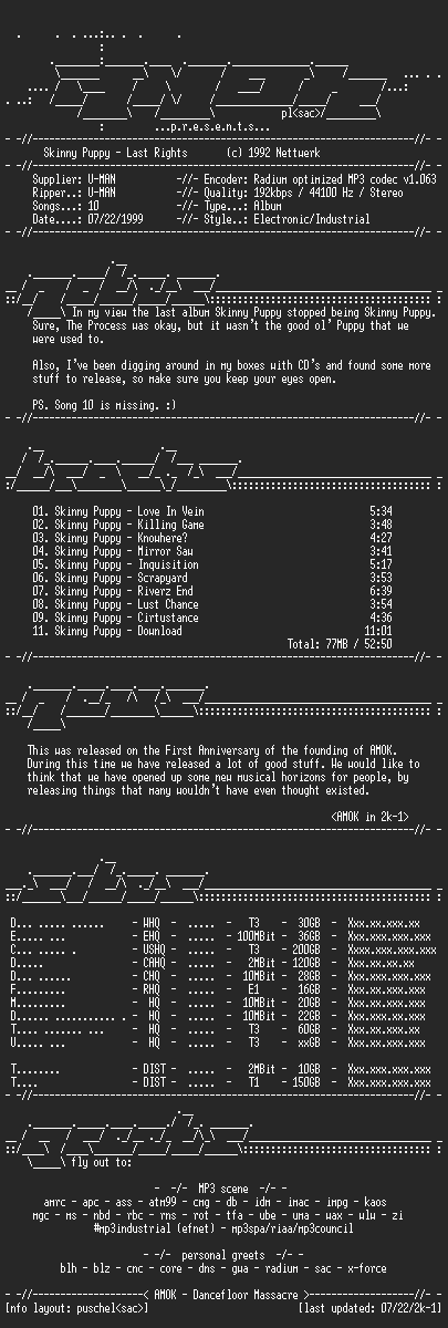 NFO file for Skinny_Puppy-Last_Rights-(1992)-AMOK