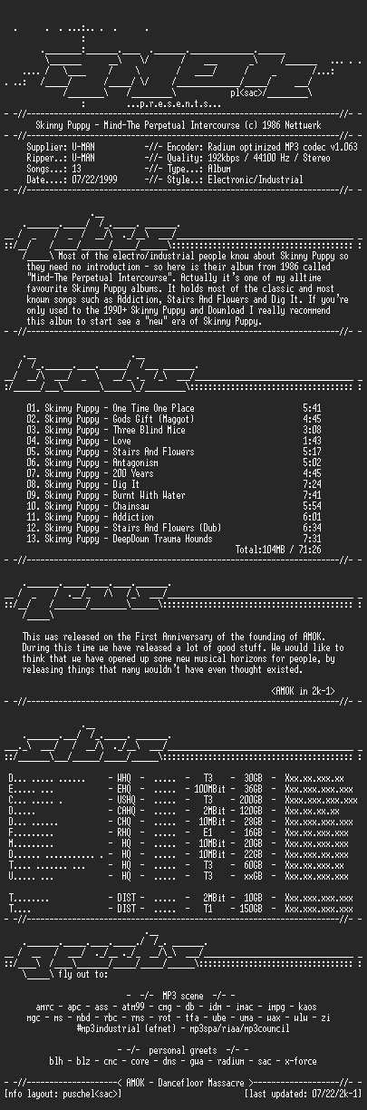 NFO file for Skinny_Puppy-Mind_The_Perpetual_Intercourse-(1986)-AMOK