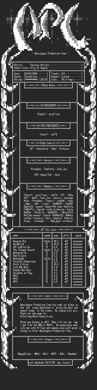 NFO file for City_of_angels_soundtrack-apc-tarkap