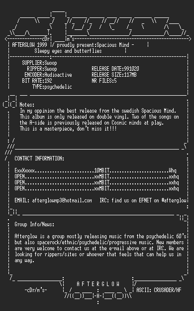 NFO file for Spacious_Mind_-_Sleepy_Eyes_and_Butterflies_(Afterglow)