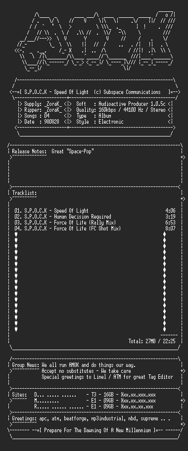 NFO file for S_P_O_C_K-Speed_Of_Light-AMOK