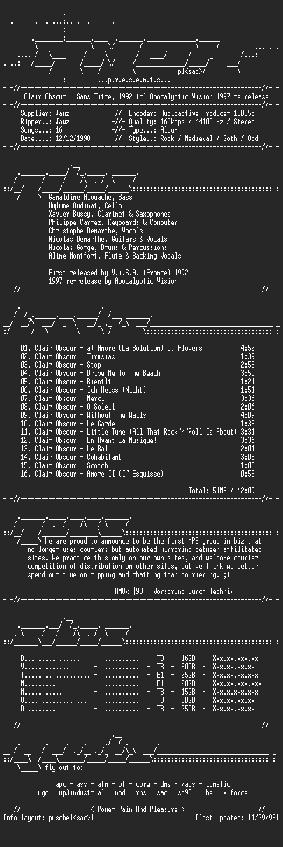 NFO file for Clair_Obscur-Sans_Titre_1992_(1997)-AMOK
