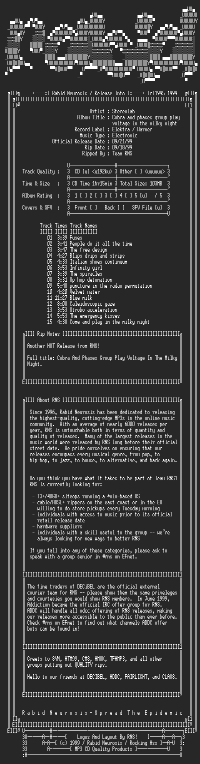 NFO file for Stereolab-Cobra_and_phases_group_play_voltage-1999-RNS