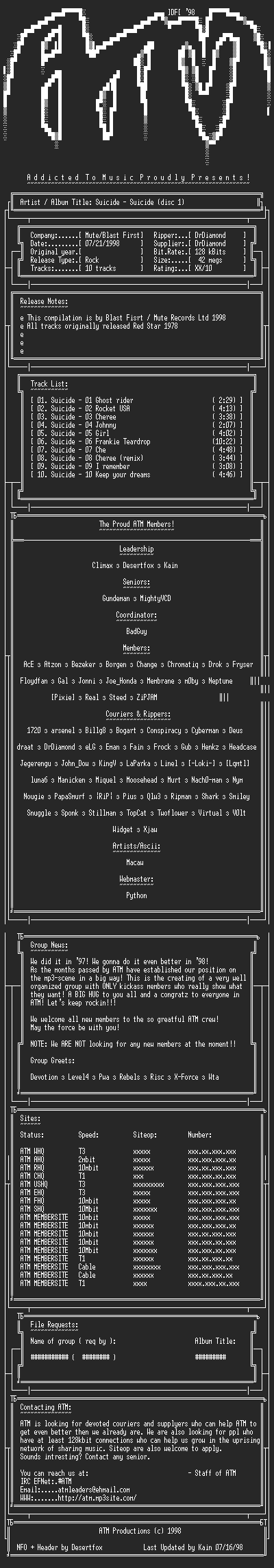 NFO file for Suicide_-_Suicide_(disc_1_of_2)_(1998)_-_ATM