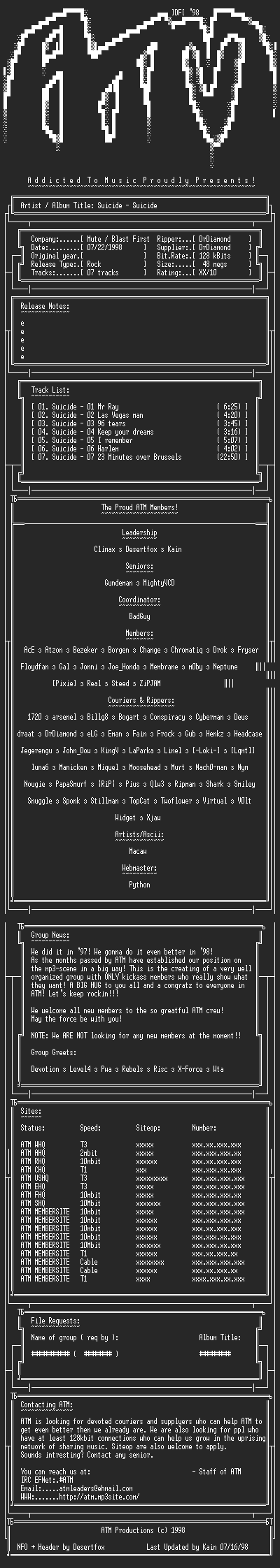 NFO file for Suicide_-_Suicide_(Live_at_CBGBs)_(disc_2_of_2)_(1998)_-_ATM