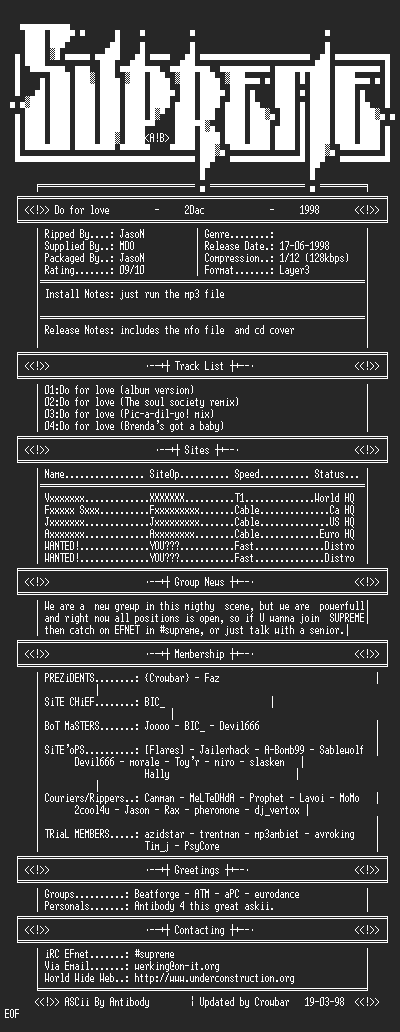 NFO file for 2Pac-Do_for_love_sp98