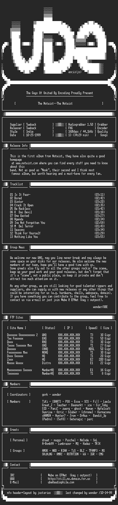 NFO file for The.Notwist--The.Notwist-1990-UBE