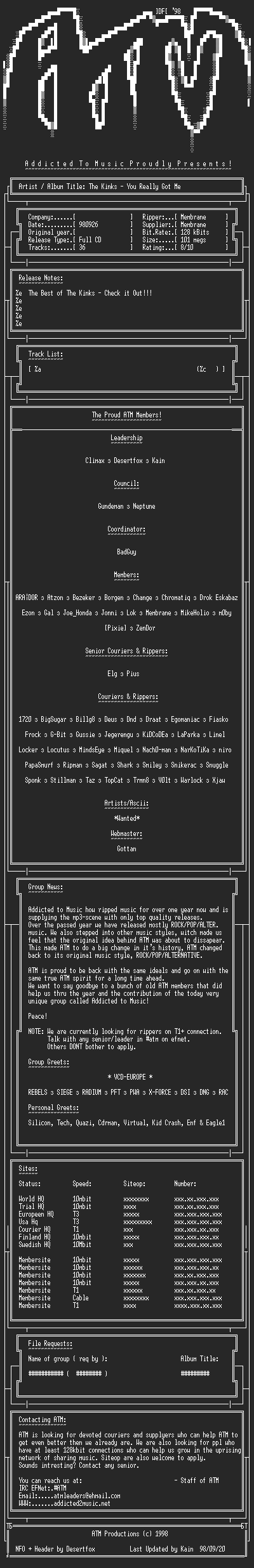 NFO file for The_Kinks_-_You_Really_Got_Me_(The_Very_Best_Of)_-_ATM