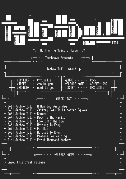 NFO file for Jethro_Tull_-_Stand_Up-(1969)-TD