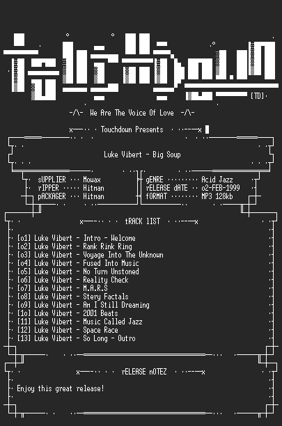 NFO file for Luke_Vibert_-_Big_Soup-(1997)-TD