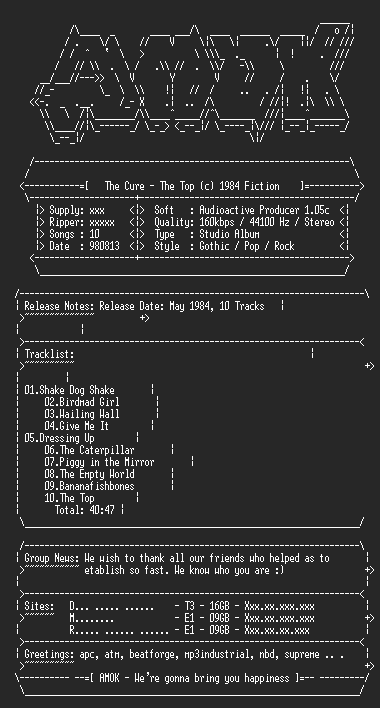 NFO file for The.Cure-The.Top-AMOK