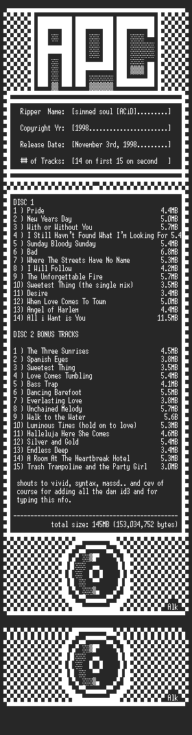 NFO file for U2-all_the_best_of_1980-1990-apc-sinned