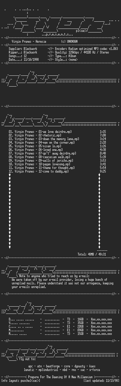 NFO file for Virgin.Prunes-Heresie-AMOK