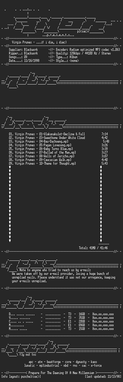 NFO file for Virgin.Prunes-If.I.Die.I.Die-AMOK