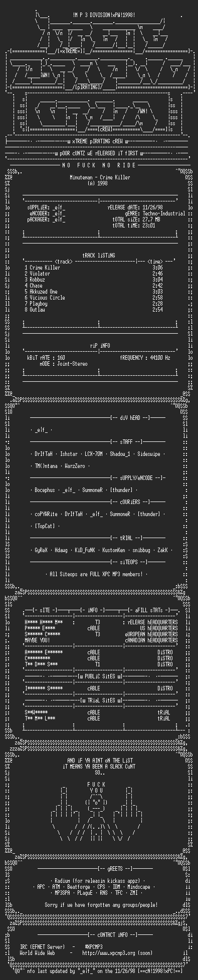 NFO file for Minuteman-Crime_Killer-XPCMP3